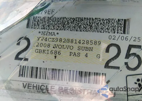 2008 Volvo Xc90 3.2 from USA, damaged, VIN YV4CZ982881428589